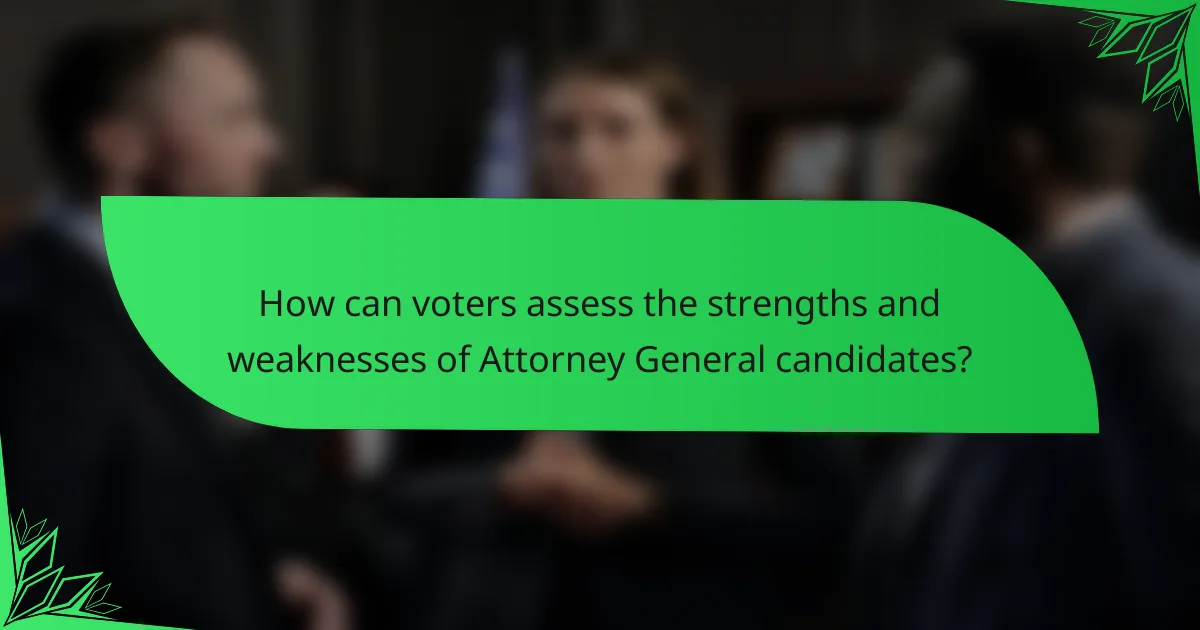How can voters assess the strengths and weaknesses of Attorney General candidates?