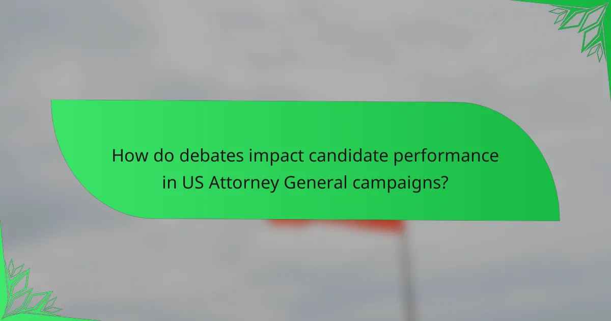 How do debates impact candidate performance in US Attorney General campaigns?