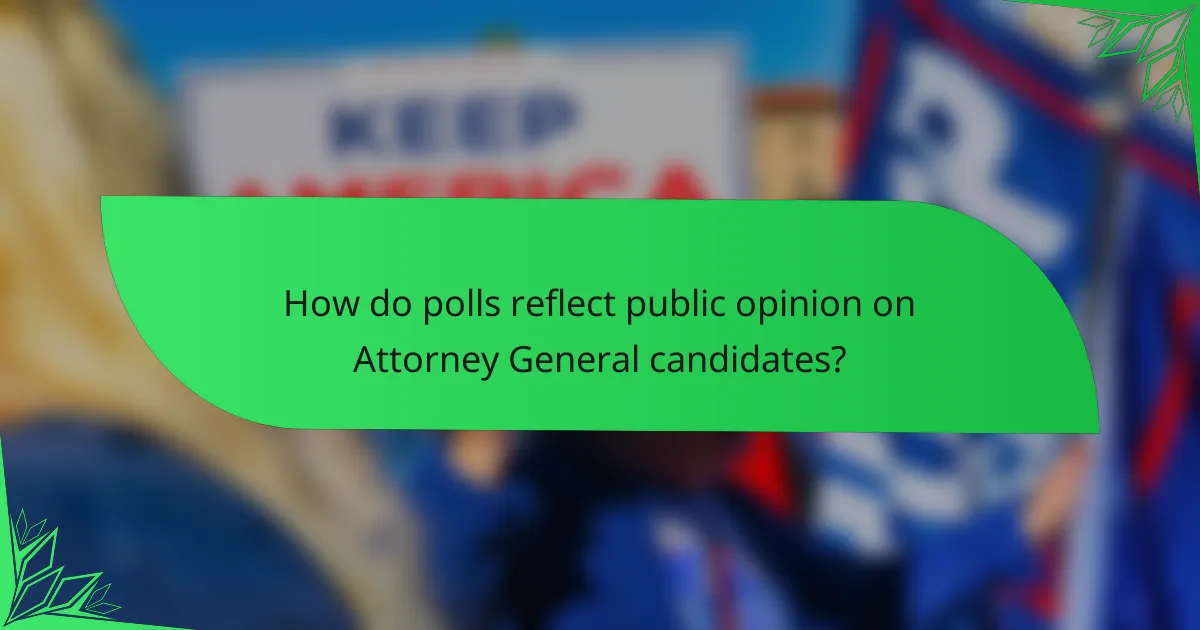 How do polls reflect public opinion on Attorney General candidates?