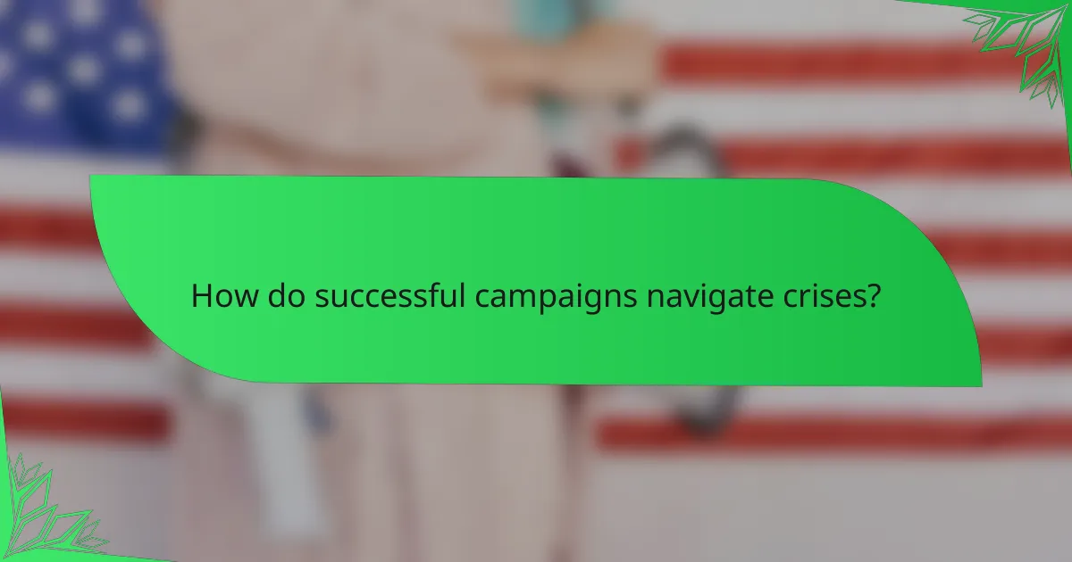 How do successful campaigns navigate crises?