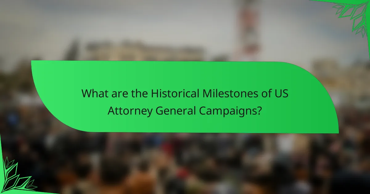 What are the Historical Milestones of US Attorney General Campaigns?