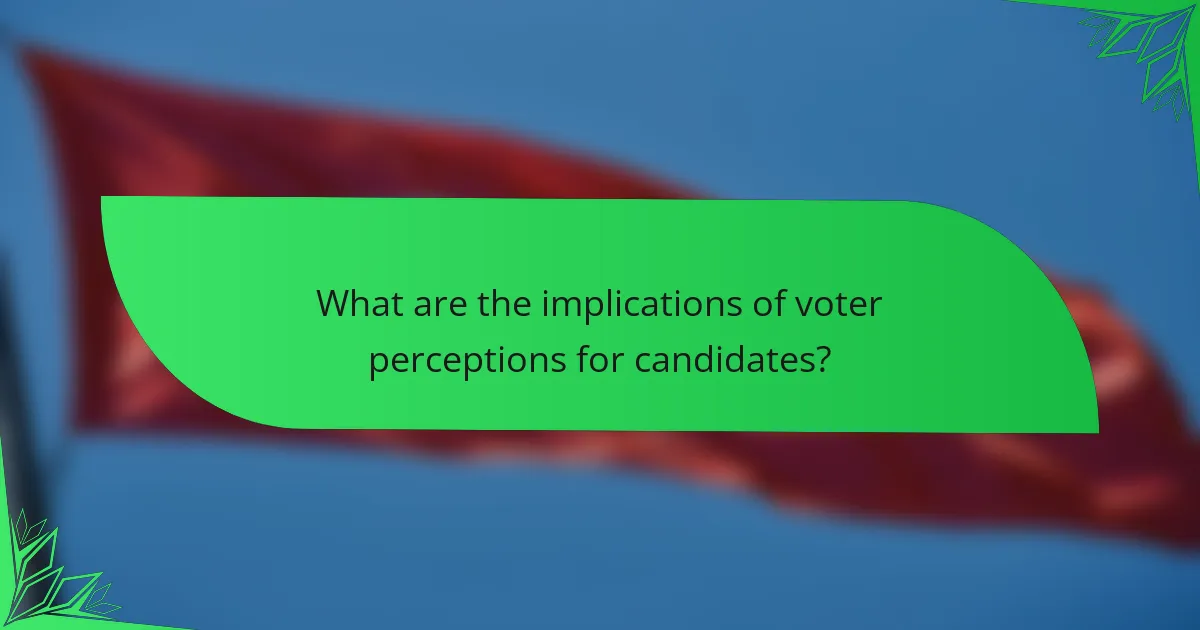 What are the implications of voter perceptions for candidates?