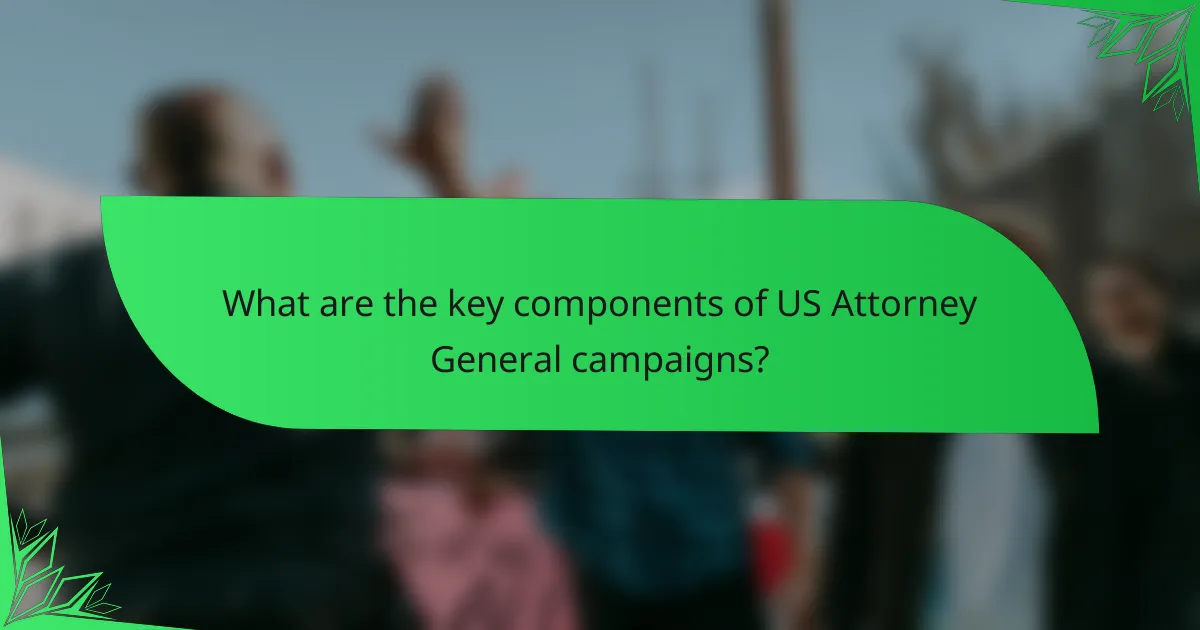 What are the key components of US Attorney General campaigns?