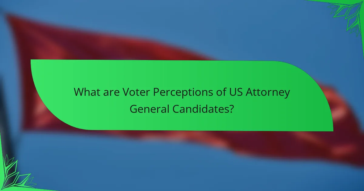 What are Voter Perceptions of US Attorney General Candidates?