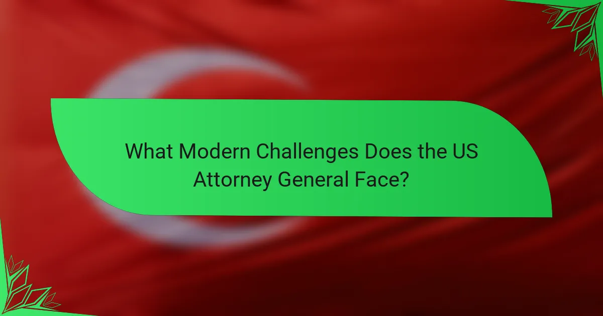 What Modern Challenges Does the US Attorney General Face?